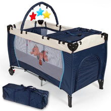 Load image into Gallery viewer, Portable folding baby crib play bed